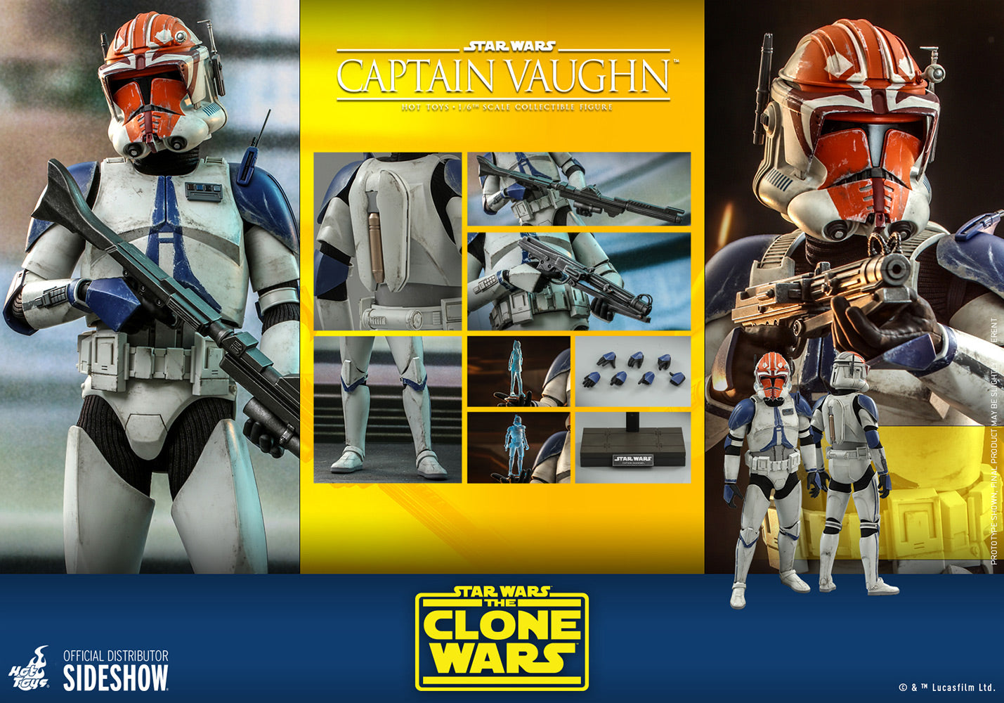 Hot Toys Star Wars The Clone Wars Captain Vaughn