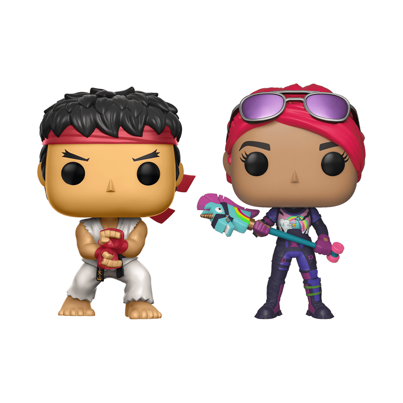Funko Pop Ryu Vs Brite Bomber Street Fighter Vs Fortnite 2 Pack