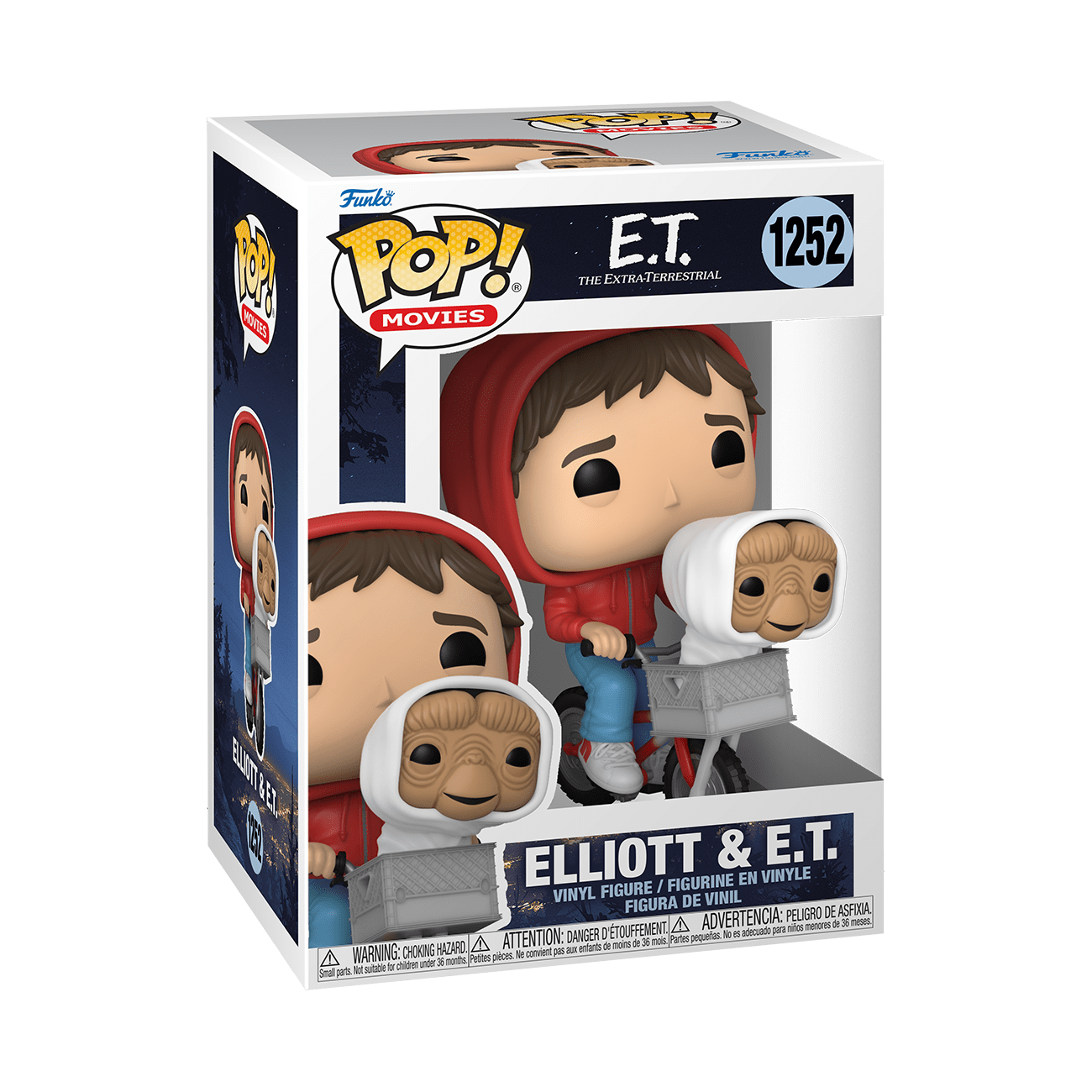 Funko Pop Elliott Con ET En Bicicleta 1252 ET El Extraterrestre 40 Aniversario