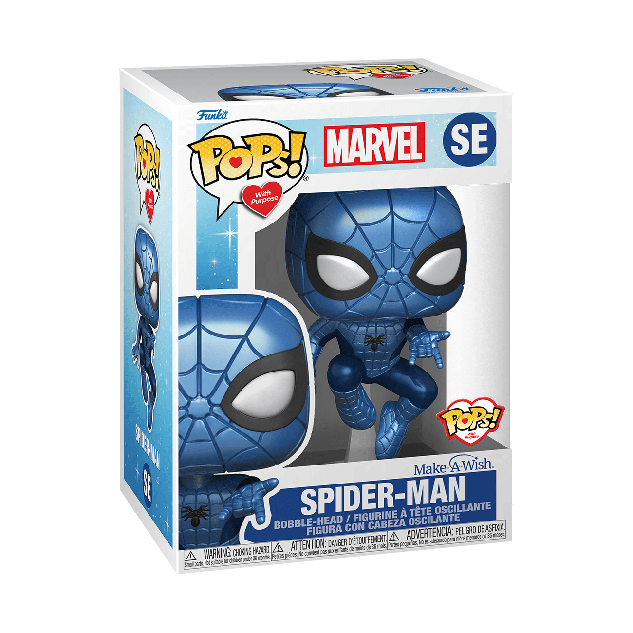 Funko Pop Spider Man Metallic Marvel Make A Wish