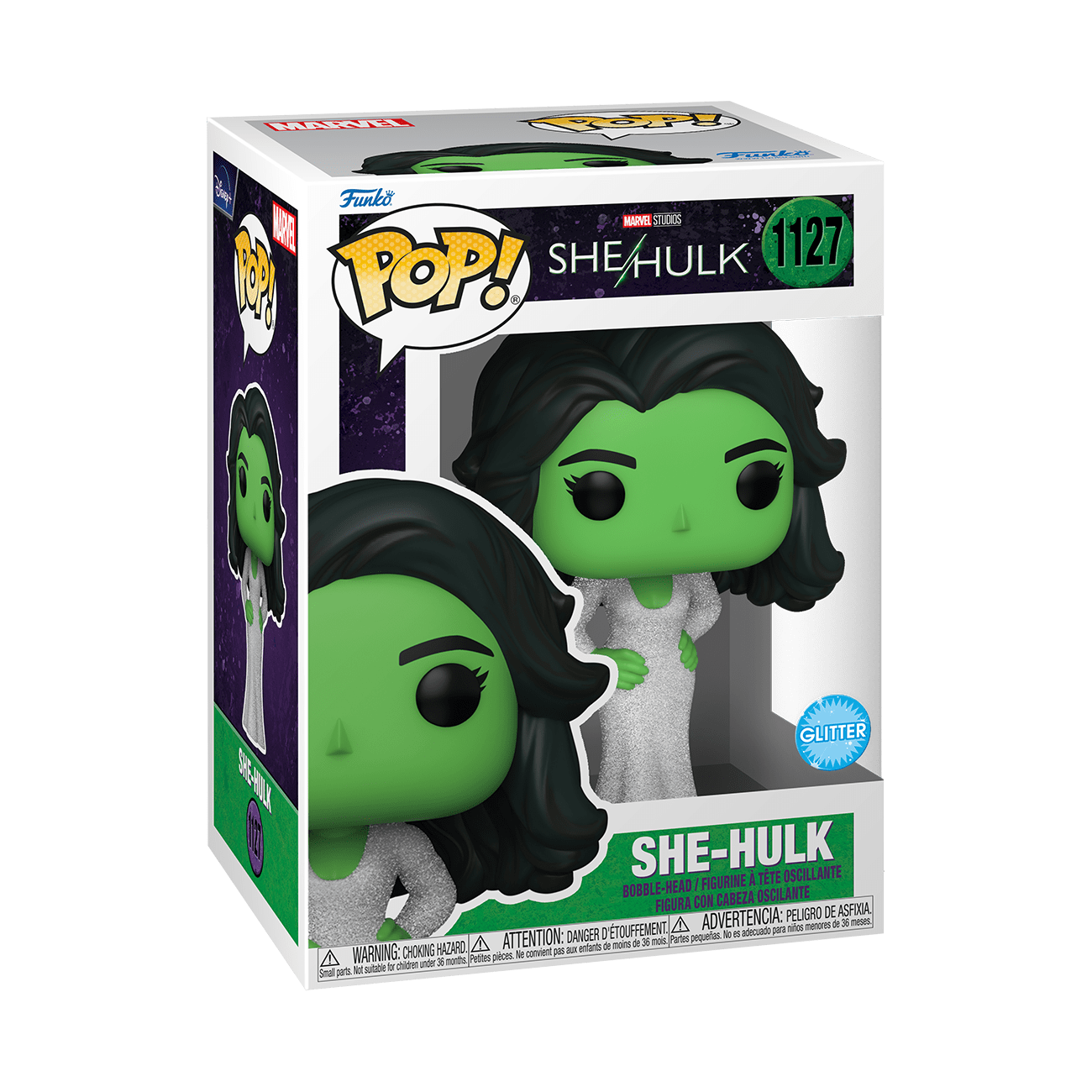 Funko Pop Marvel She Hulk 1127 Gritter She Hulk Vestido De Gala