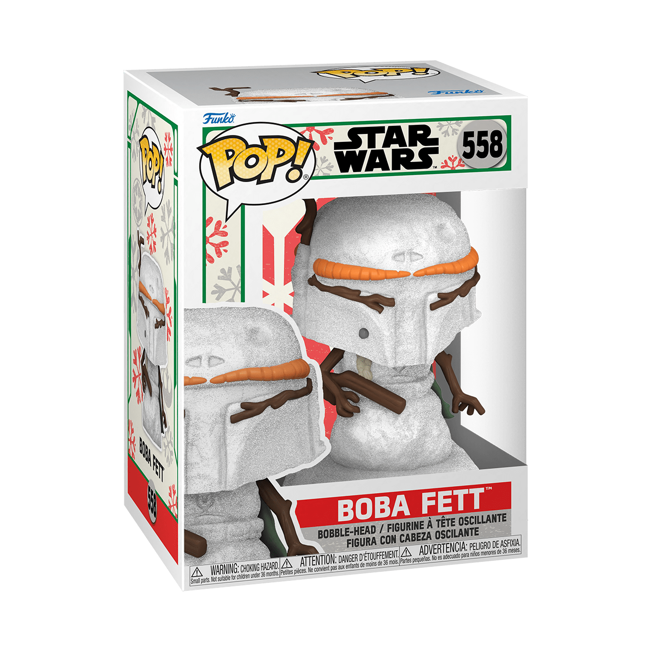 Funko Pop Star Wars Navidad Boba Fett Muñeco De Nieve 558
