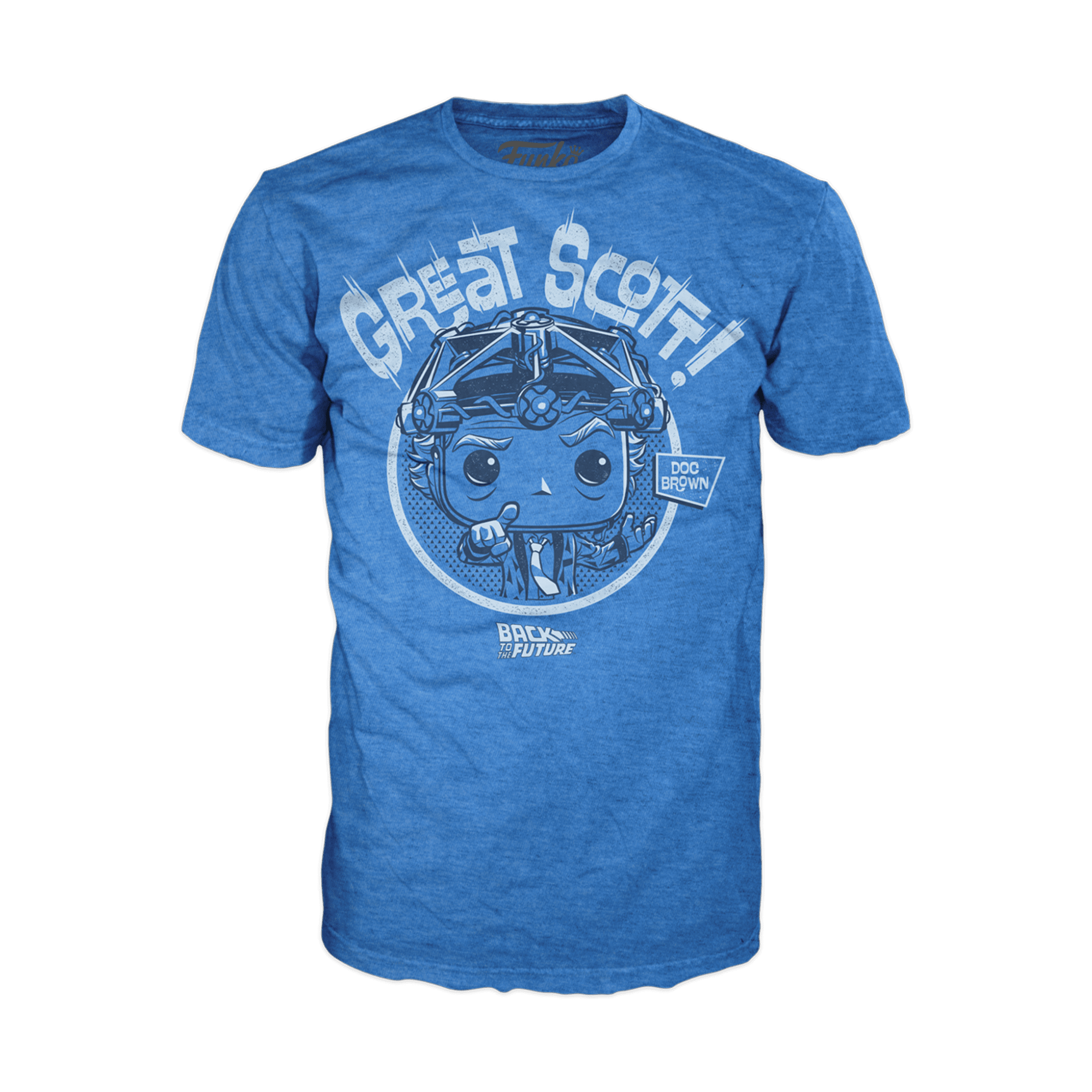Funko Pop & Tee Volver al Futuro Doc Brown Con Casco 959 Glow Exclusivo