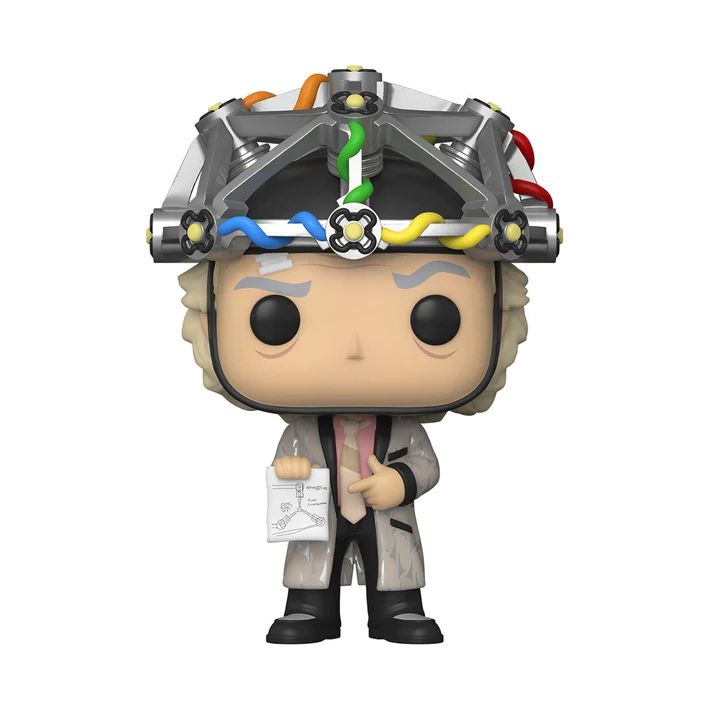 Funko Pop & Tee Volver al Futuro Doc Brown Con Casco 959 Glow Exclusivo
