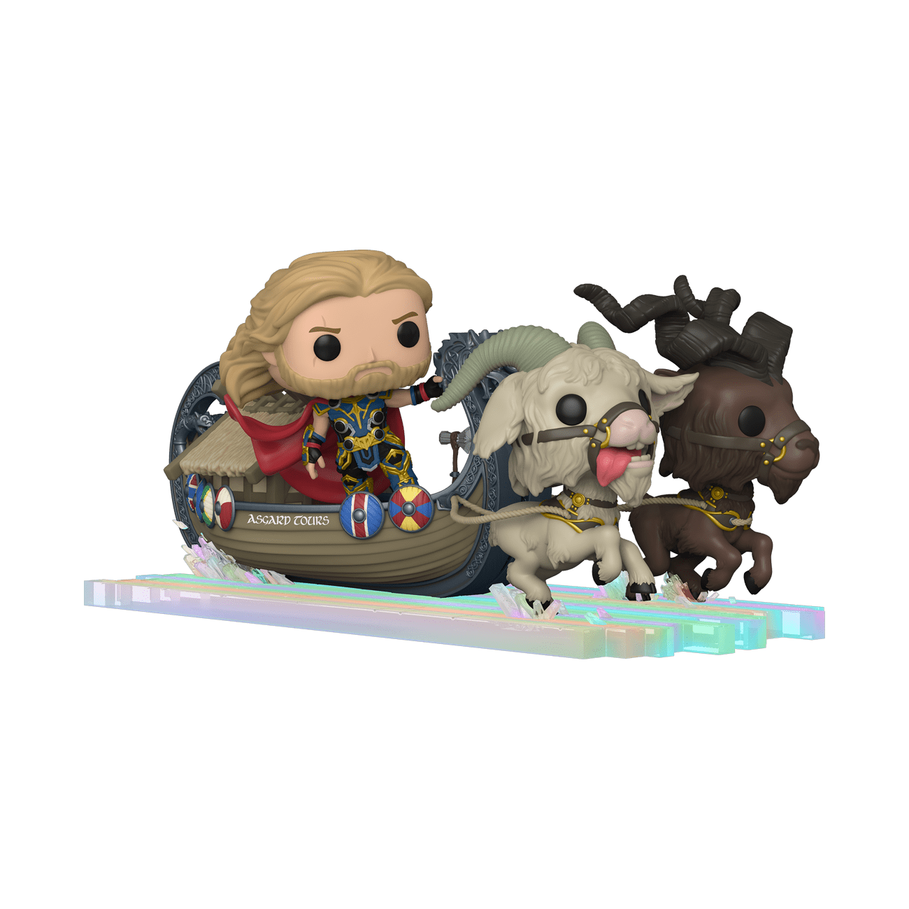 Funko Pop Rides Thor En Bote Con Cabras Toothgnasher y Toothgrinder 290 Marvel Thor Love And Thunder
