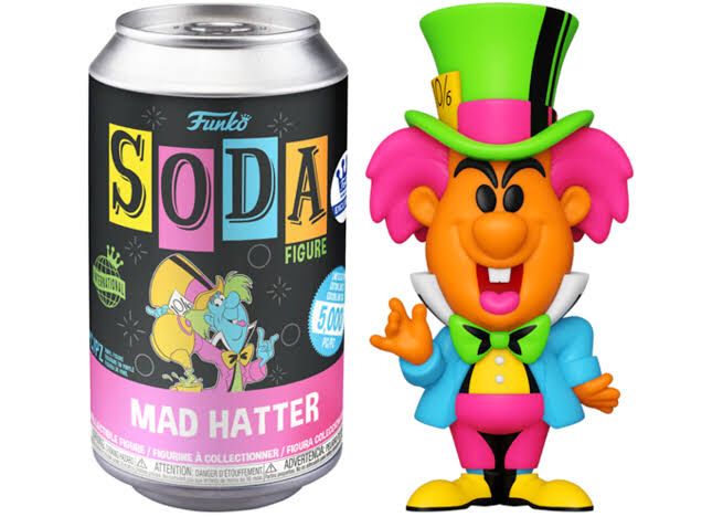 Funko Soda Disney Mad Hatter Alicia En El Pais De Las Maravillas BlackLight Exclusivo