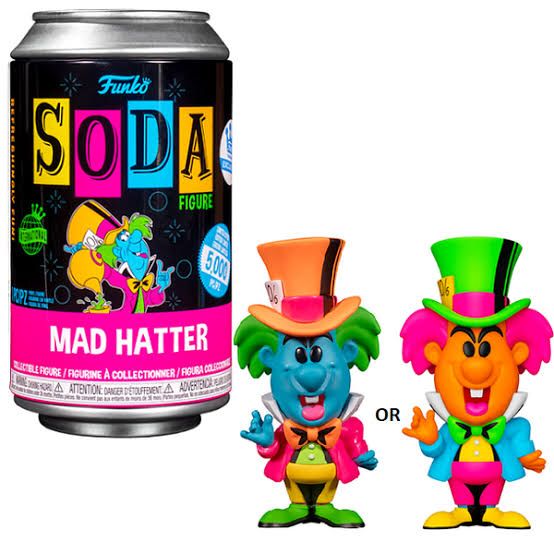 Funko Soda Disney Mad Hatter Alicia En El Pais De Las Maravillas BlackLight Exclusivo