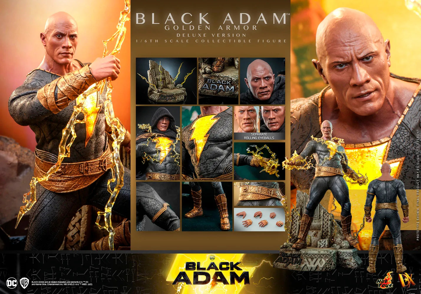 Hot Toys DC Black Adam Golden Armor Deluxe Version
