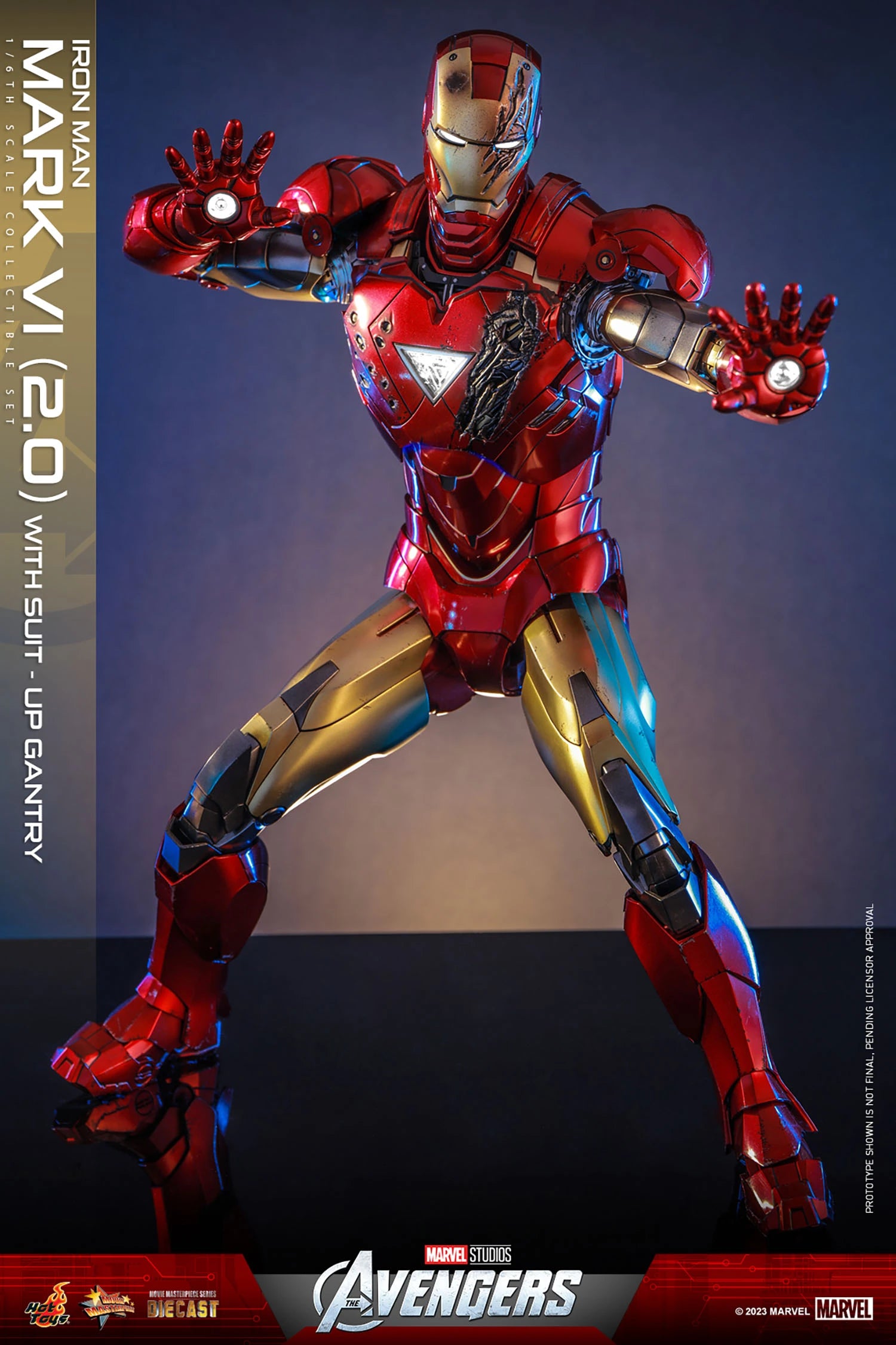 Hot Toys Marvel Iron Man Mark VI 2.0 With Suit Up Gantry