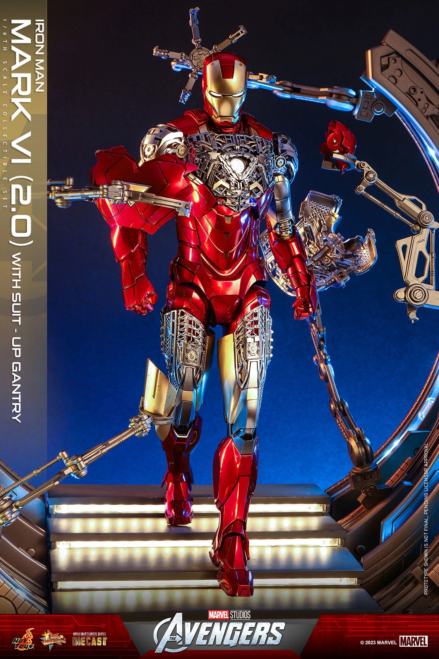 Hot Toys Marvel Iron Man Mark VI 2.0 With Suit Up Gantry