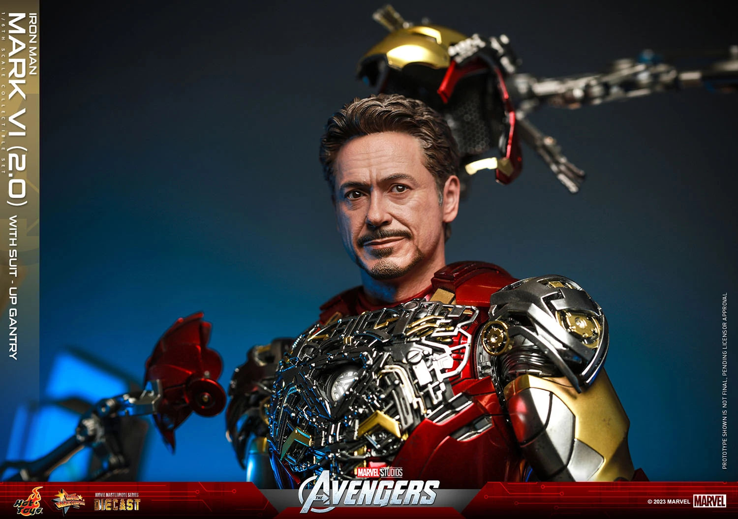 Hot Toys Marvel Iron Man Mark VI 2.0 With Suit Up Gantry