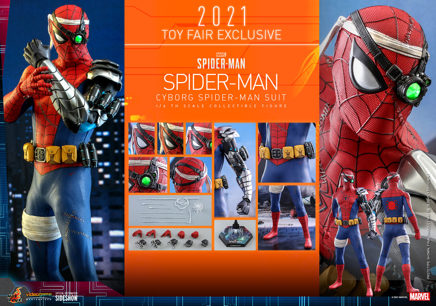 Hot Toys Spider Man Cyborg Spider Man Suit Marvel Exclusivo