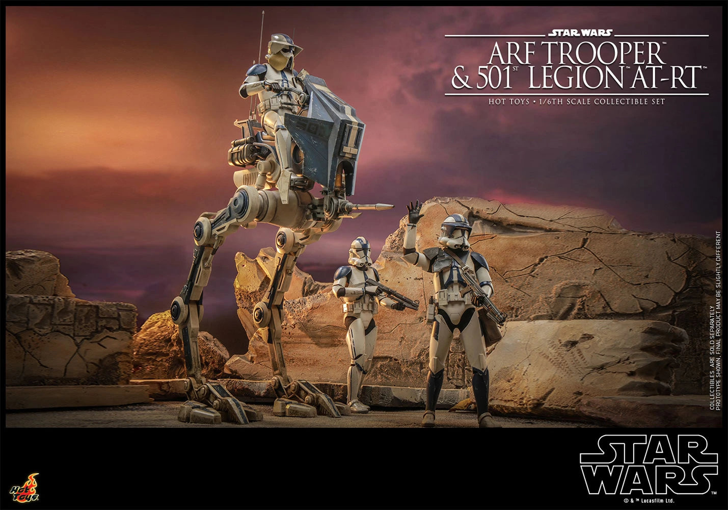 Hot Toys Star Wars Arf Trooper And 501ST Legion AT RT