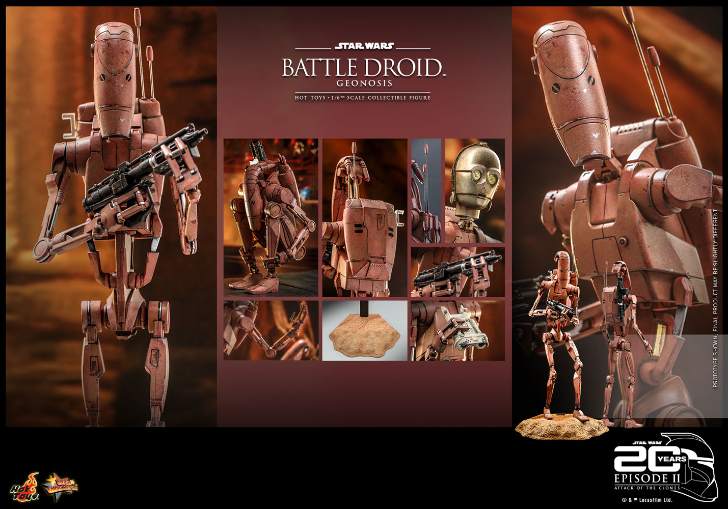 Hot Toys Star Wars Battle Droid Geonosis 20 Aniversario