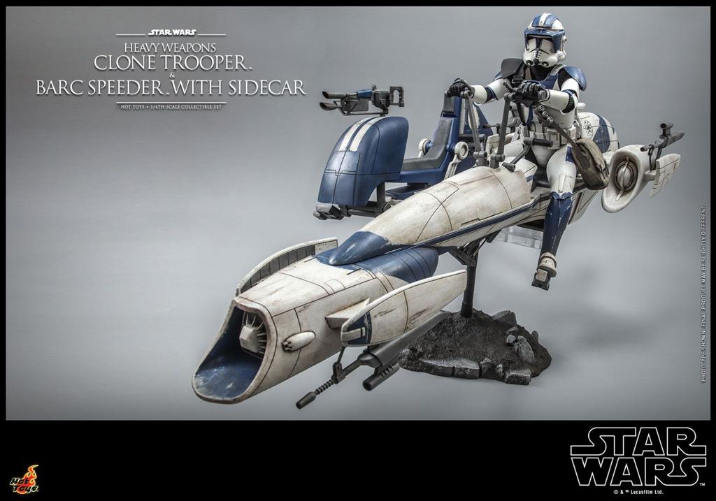 Hot Toys Star Wars Heavy Weapons Clone Trooper and Barc Speeder With Sidecar