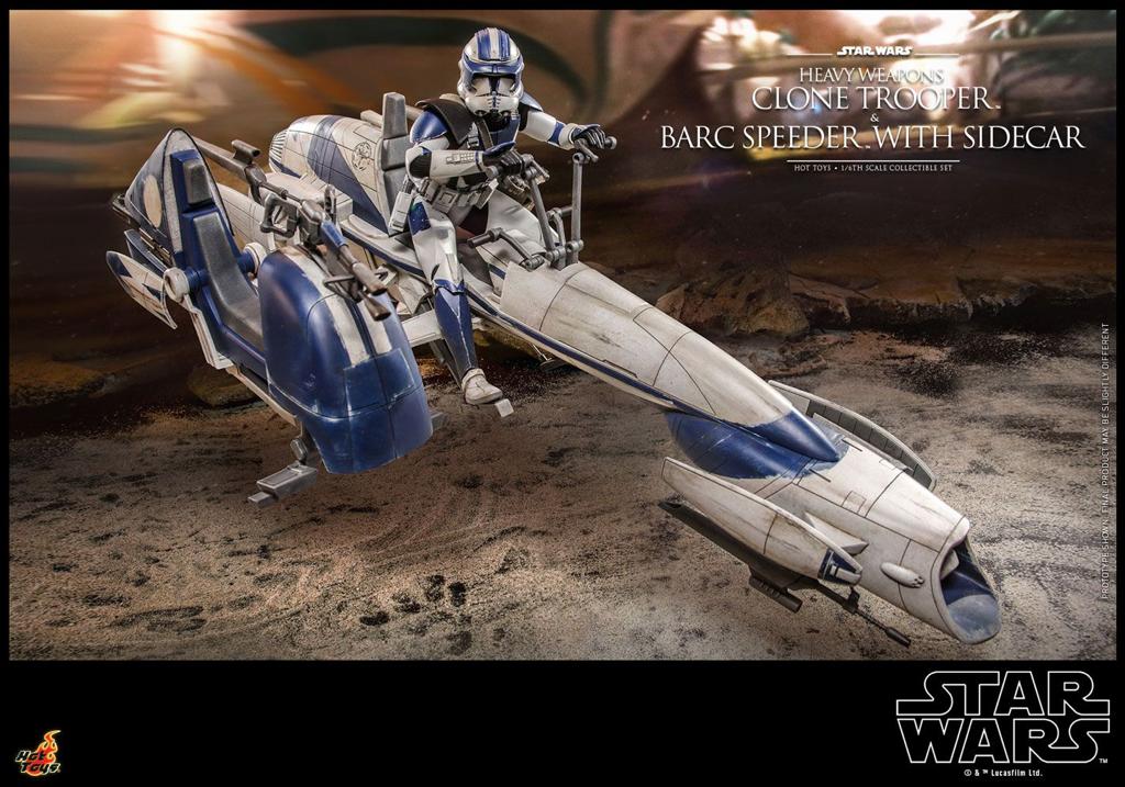 Hot Toys Star Wars Heavy Weapons Clone Trooper and Barc Speeder With Sidecar