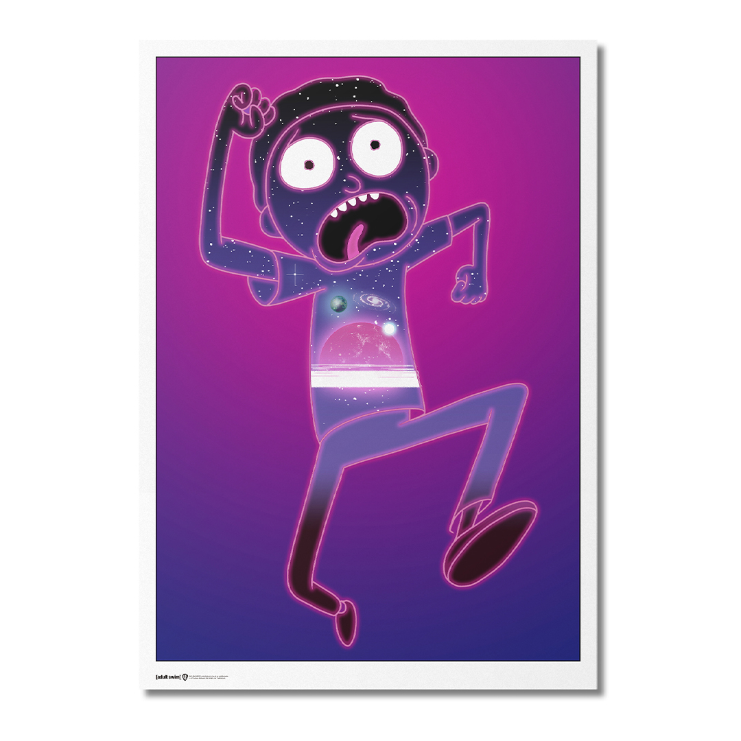 Rick And Morty Neon Morty Poster