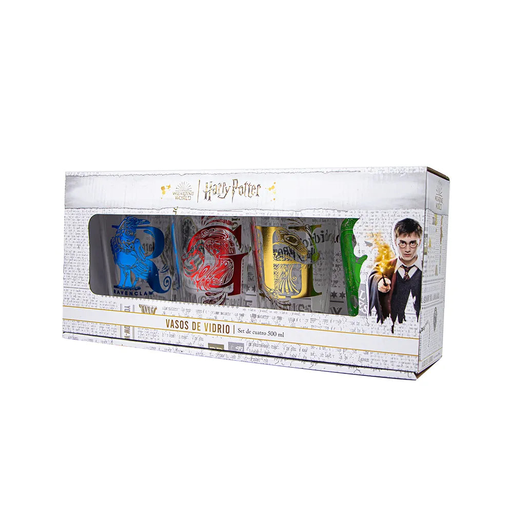 Vasos Harry Potter Casas Hogwarts Logos 4 Pack Limited Edition Geek
