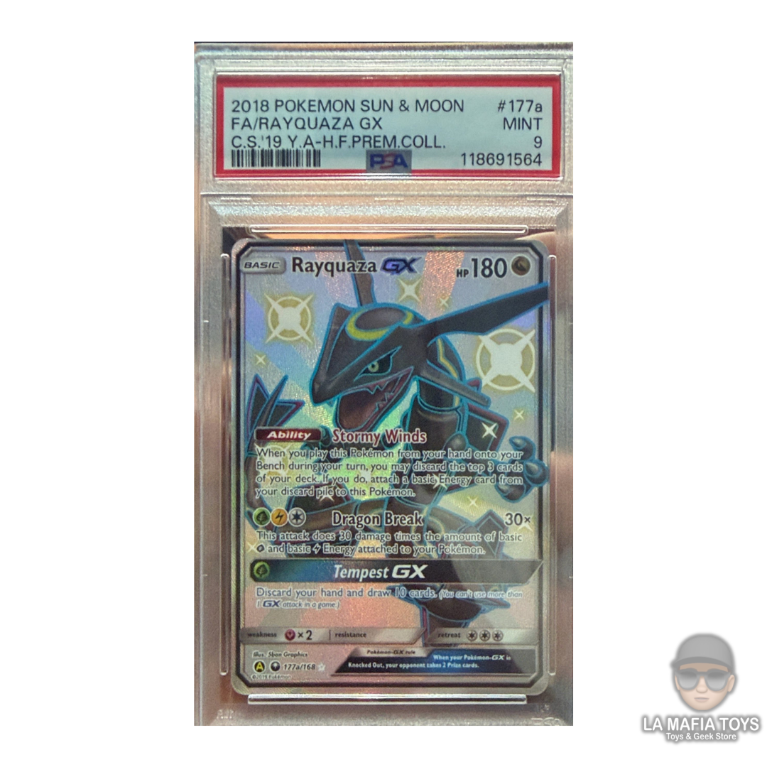 2018 Pokemon Sun & Moon Rayquaza GX PSA 9