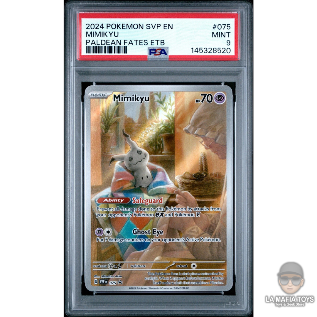 Pokemon Tcg Mimikyu 075 Paldean Fates Elite Trainer Box Promo Psa 9 2024
