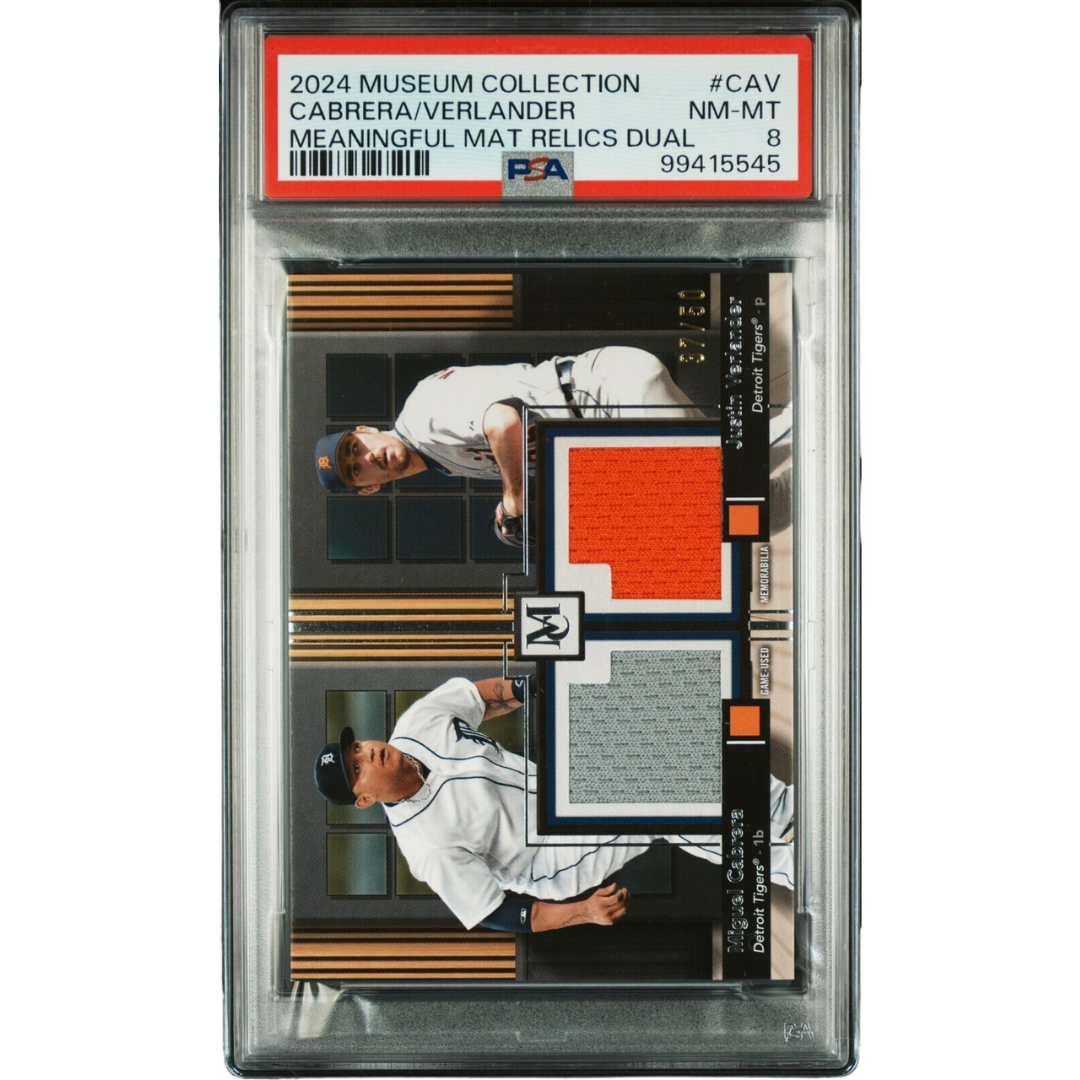 Cabrera Verlander Beisbol Museum Collection psa 8