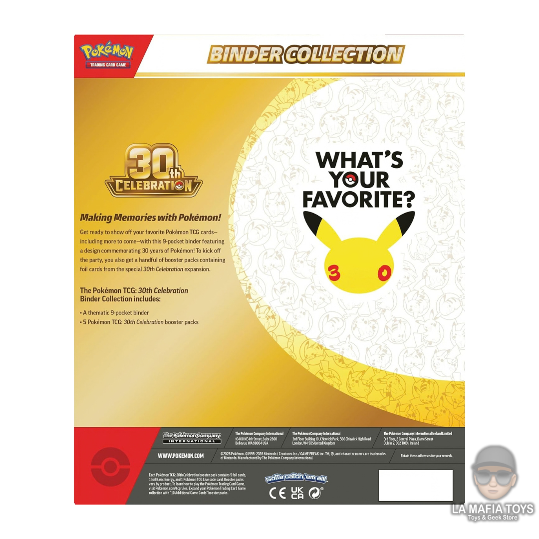 Pokemon Tcg 30TH Anniversary Celebration Binder Ingles