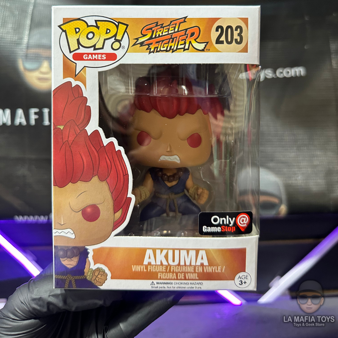 Funko Pop Street Fighter Akuma 203 Game Stop Exclusivo