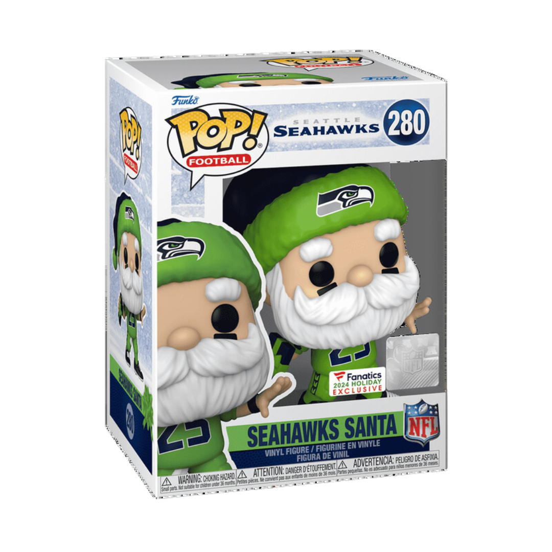 Funko Pop NFL Santa Seahawks Seattle Fanatics Exclusivo