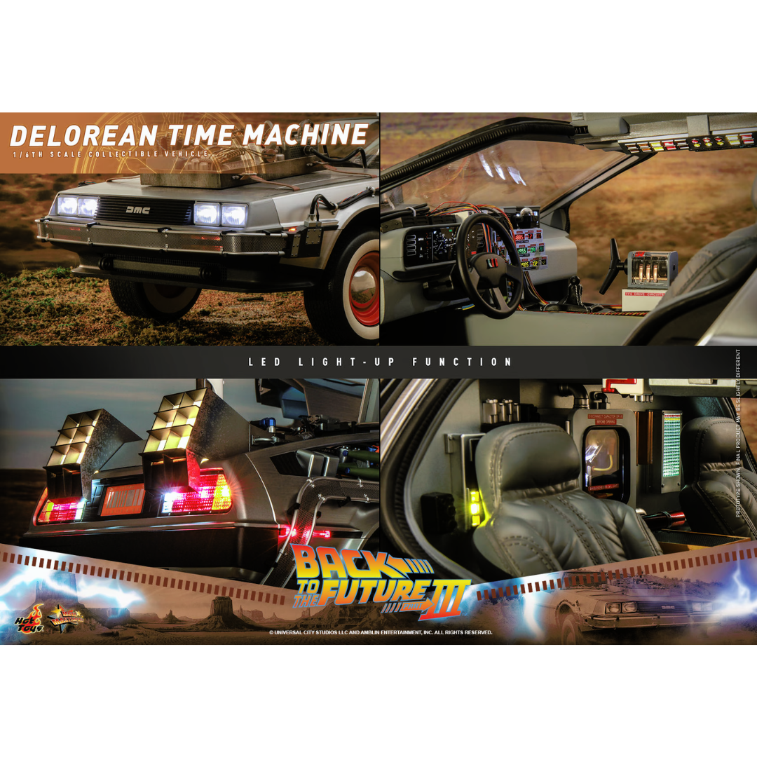 Time Machine Back To The Future Sideshow Delorean Hot Toys