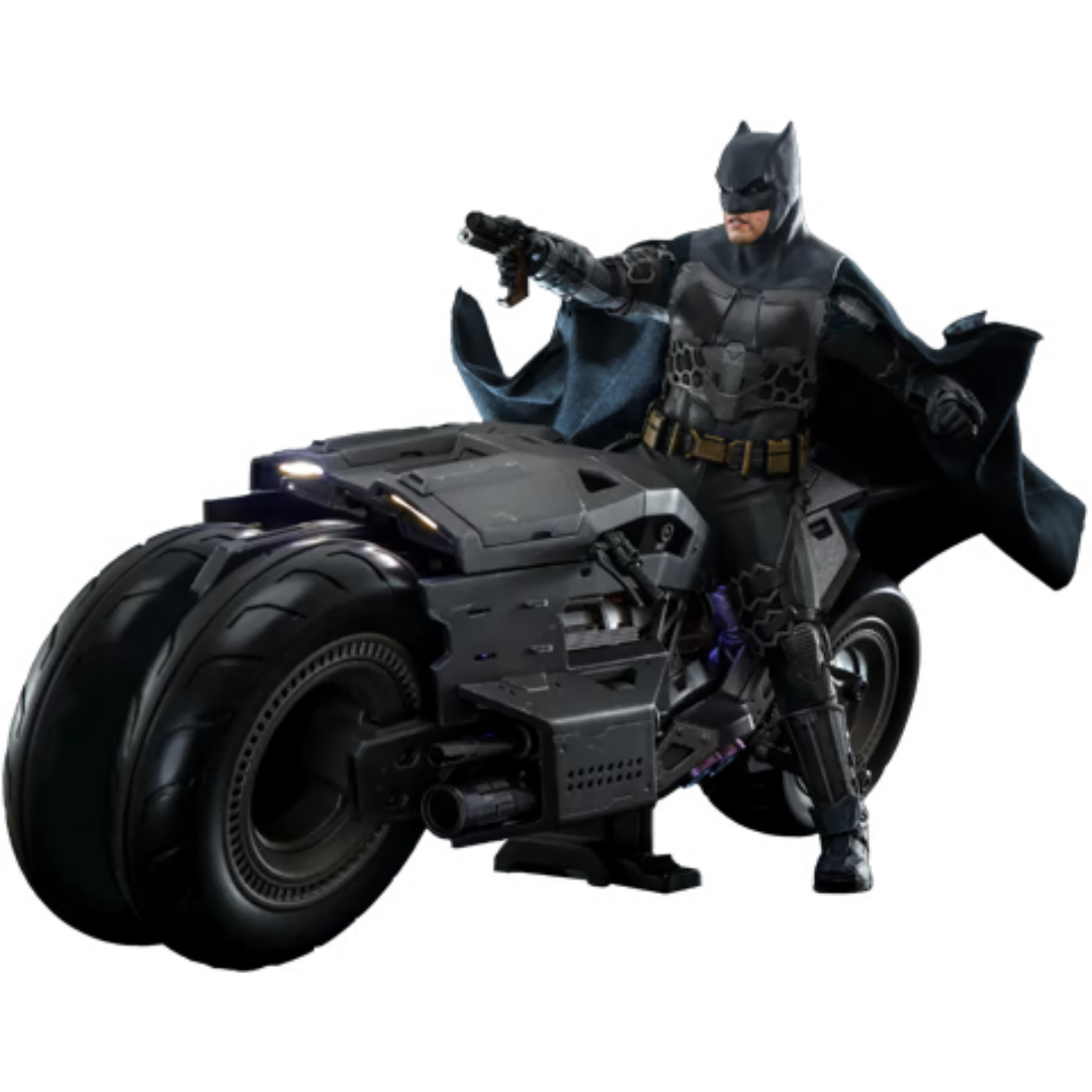 Hot Toys Batman and Batcycle Sideshow Flas 