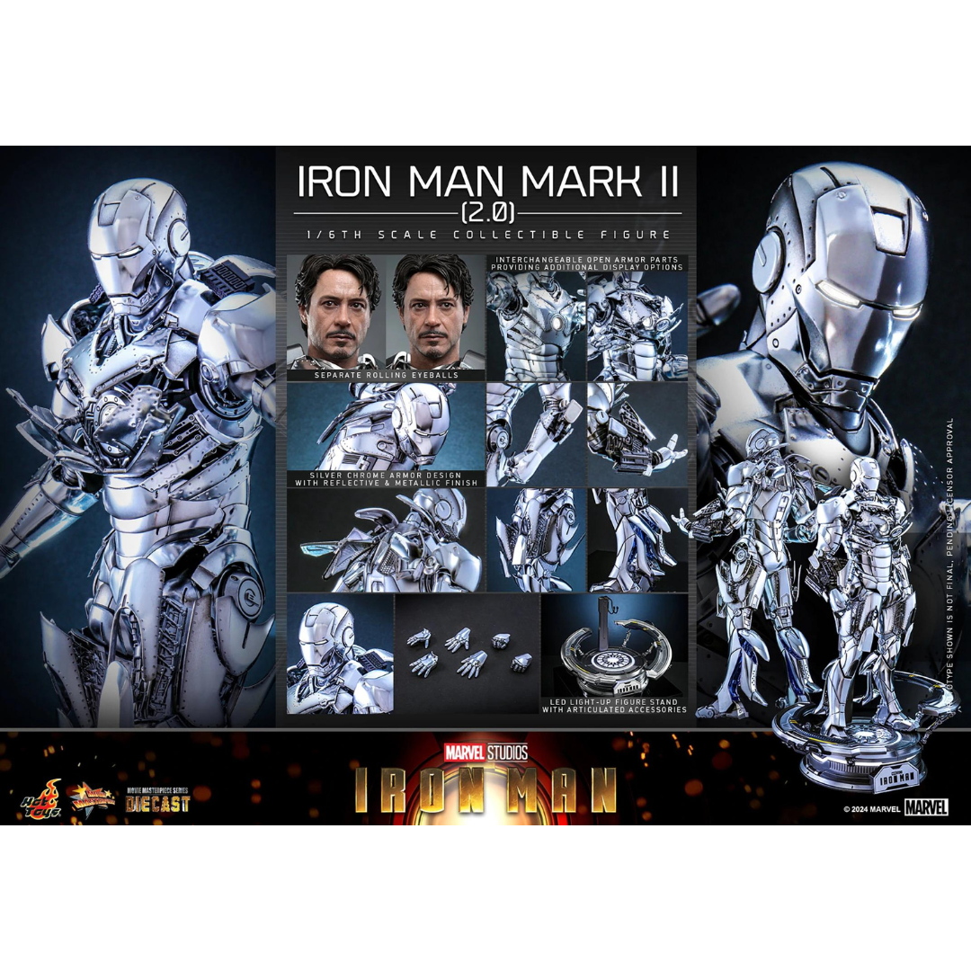 Figure Iron Man Mark II 2.0 Sideshow Marvel Hot Toys