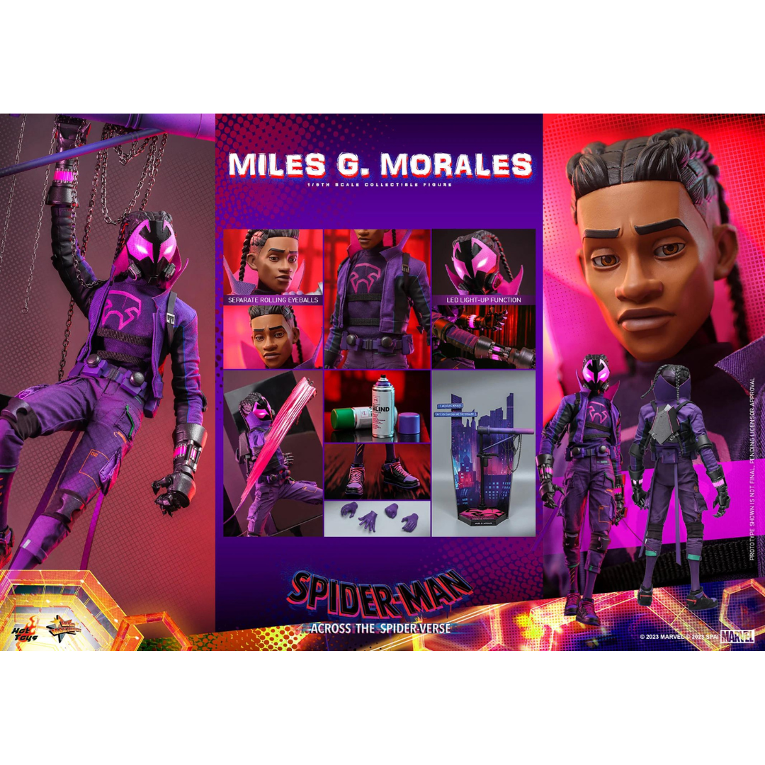 Miles G Morales Spider Man Across The Spider Verse Figure Sideshow Hot Toys