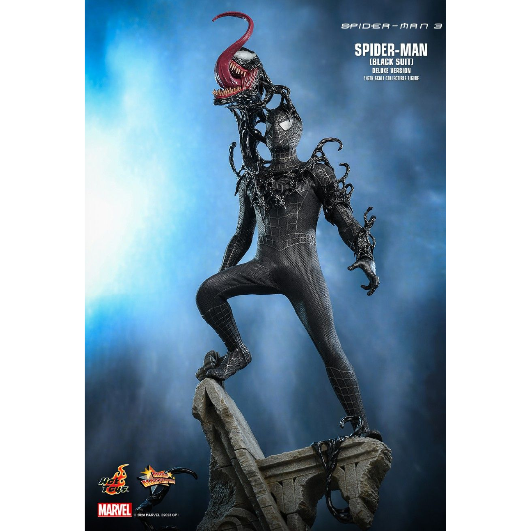 Spider Man 3 Sideshow  Black Suit Deluxe Version Hot Toys 