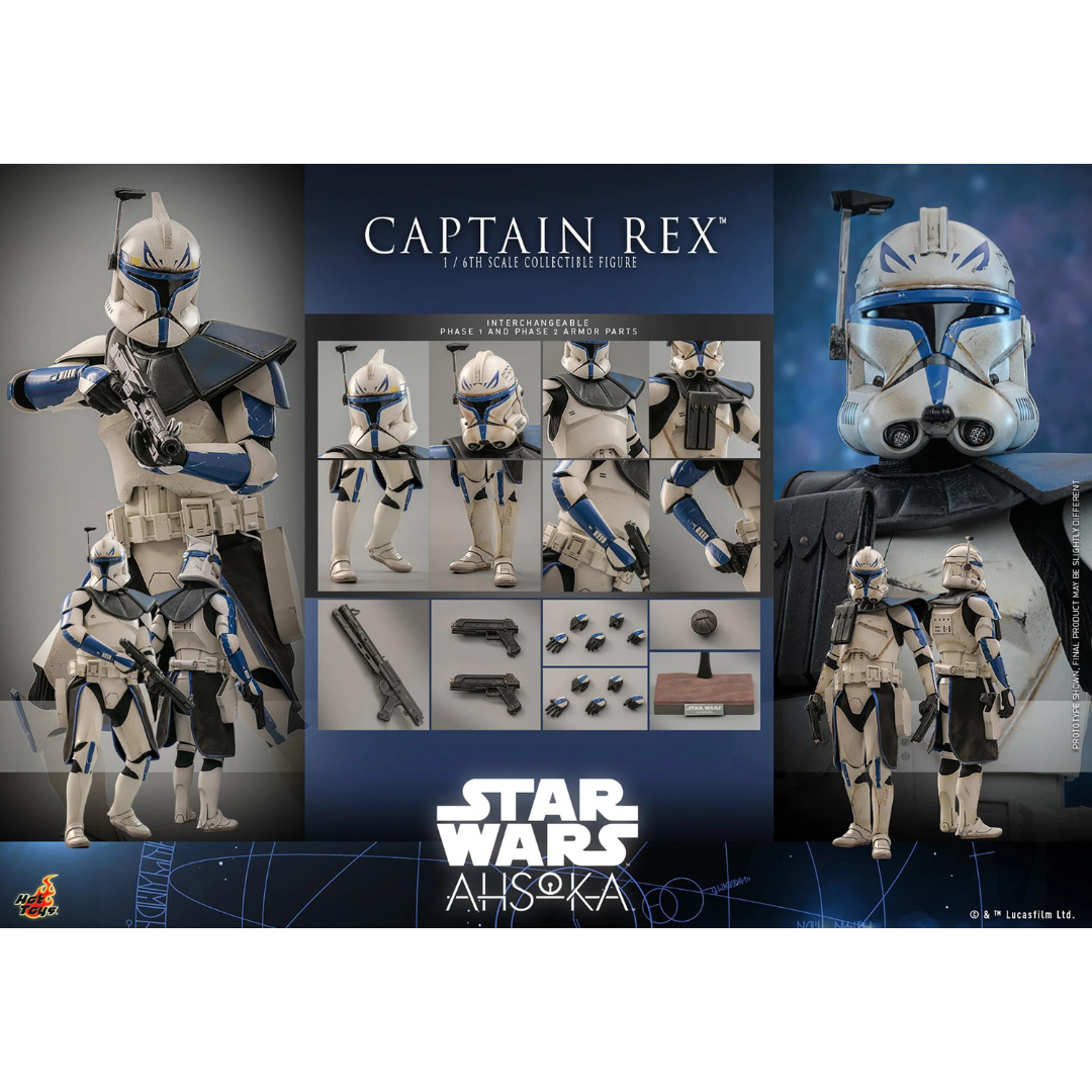 Star Wars Ahsoka Sideshow Captain Rex Hot Toys  Figure