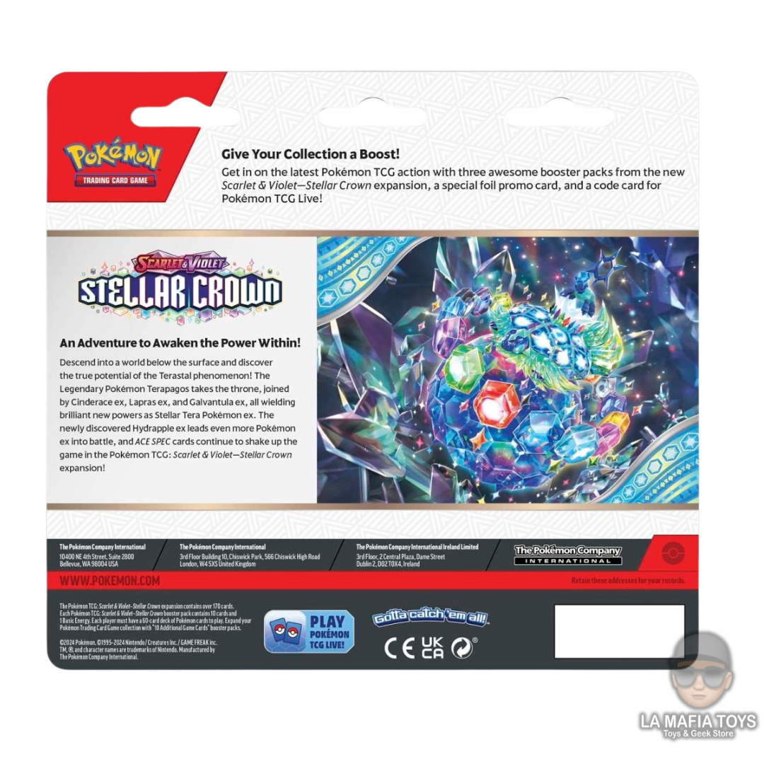 Pokemon Tcg Stellar Crown 3 Booster Blister Latias Promo Card Ingles