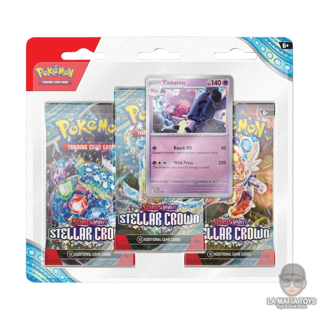 Pokemon Tcg Stellar Crown 3 Booster Blister Tinkaton Promo Card Ingles