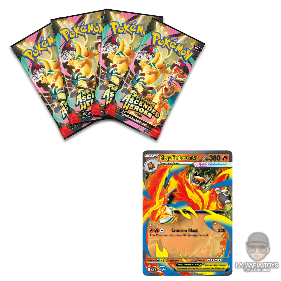 Pokemon Tcg Ascended Heroes Mega Emboar Ex Ingles