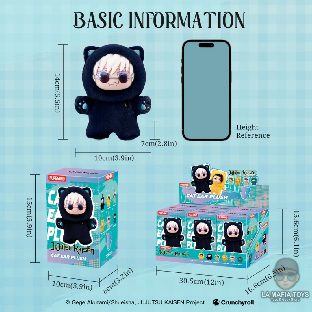 Puremind Jujutsu Kaisen Plush Blind Box Cat Ear Plush