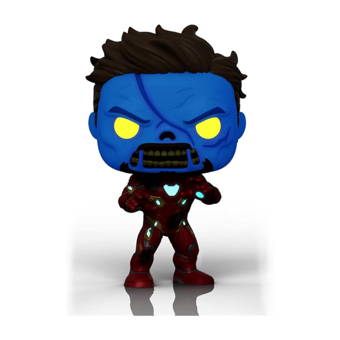 Funko Pop Zombie Iron Man 944 What If? Glow Amazon Exclusivo