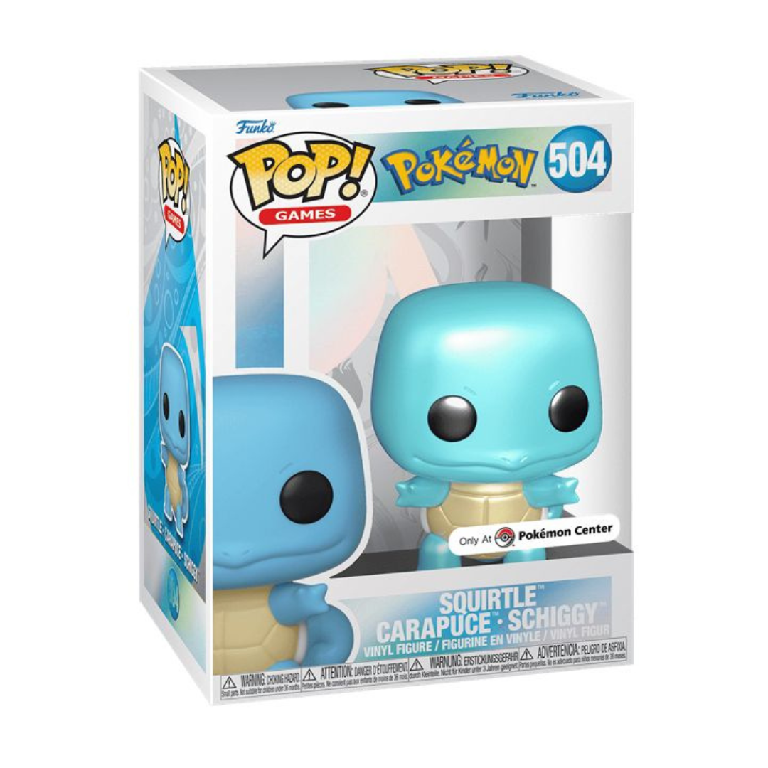 Funko POP! Pokemon Schiggy Squirtle Carapuce # 504 - 2021 Con Exkl Diamond  - New