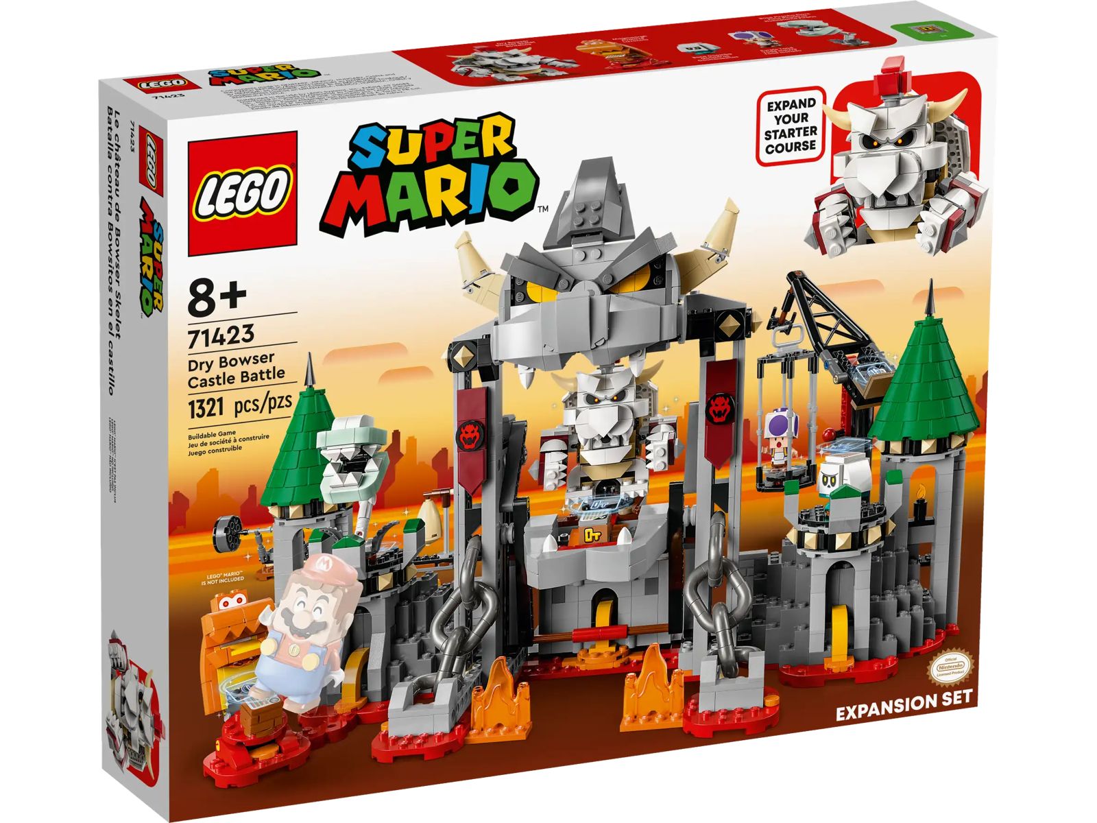 Lego Super Mario Set De Expansión Batalla Contra Bowsitos En El Castillo 71423