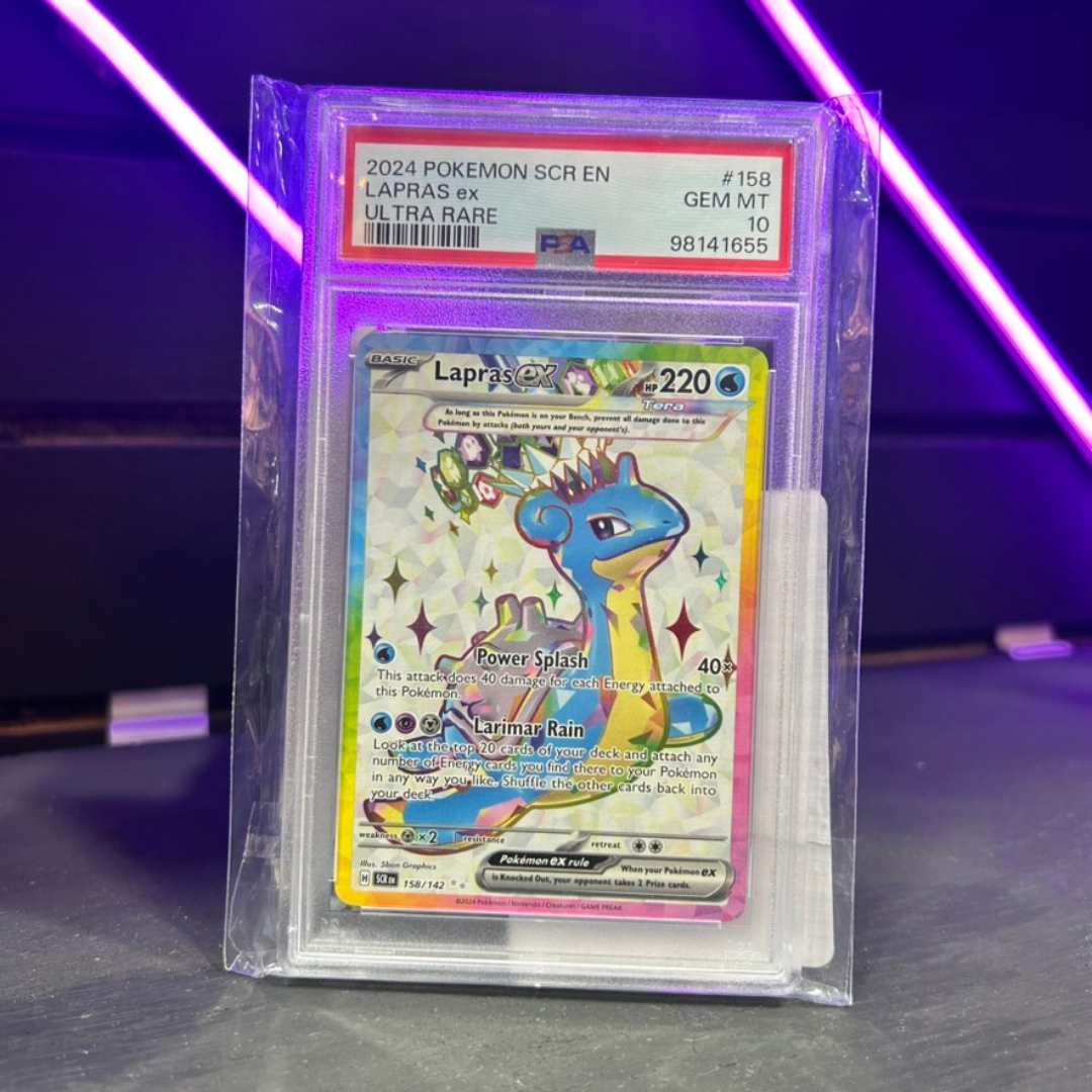 2024 Pokemon Scr En Stellar Crown Lapras Ex 158 Ultra Rare PSA 10
