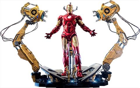 Hot Toys Iron Man 2 Iron Man Mark IV With Suit-Up Gantry