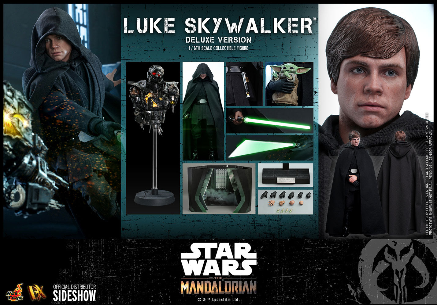 Hot Toys Star Wars The Mandalorian Luke Skywalker Deluxe Version