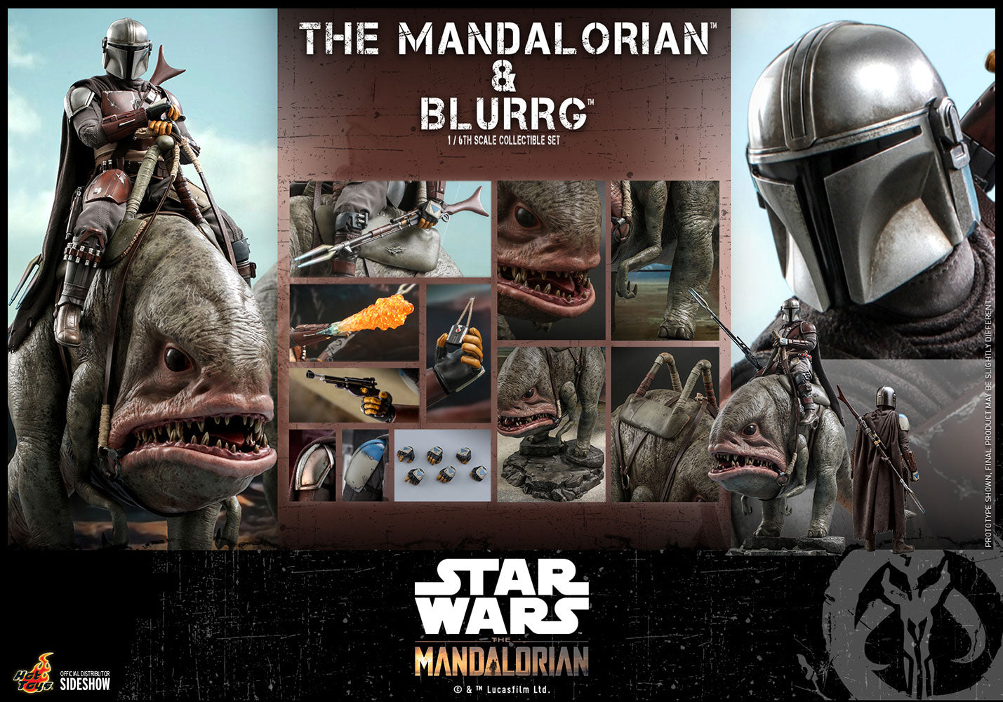 Hot Toys Star Wars The Mandalorian The Mandalorian And Blurrg