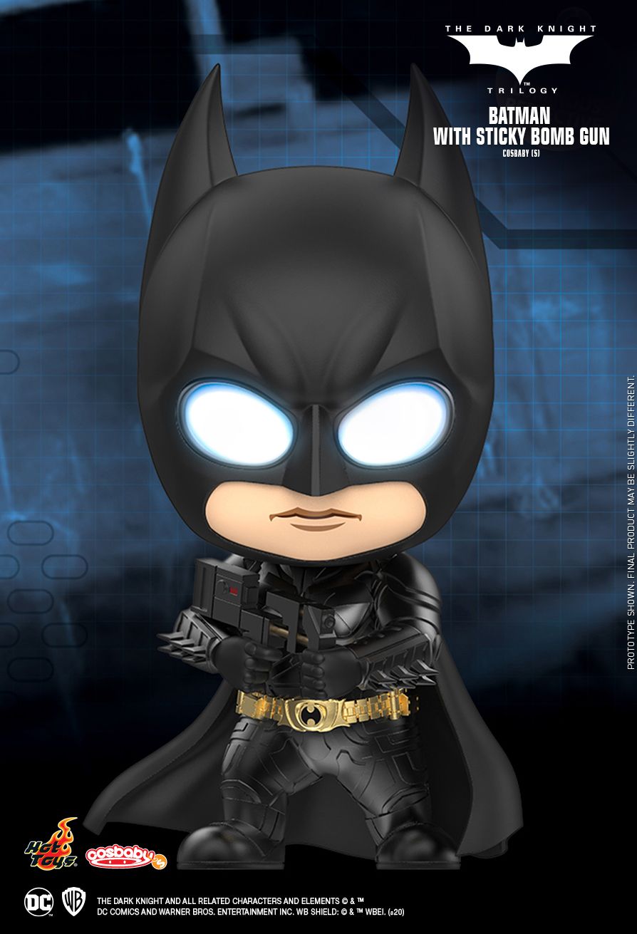Hot Toys Cosbaby The Dark Knight Batman with Sticky Bomb Gun