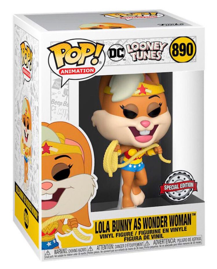 DESCUENTOS Funko DC Looney Tunes Lola Bunny Wonder Woman 890 (Caja Dañada)