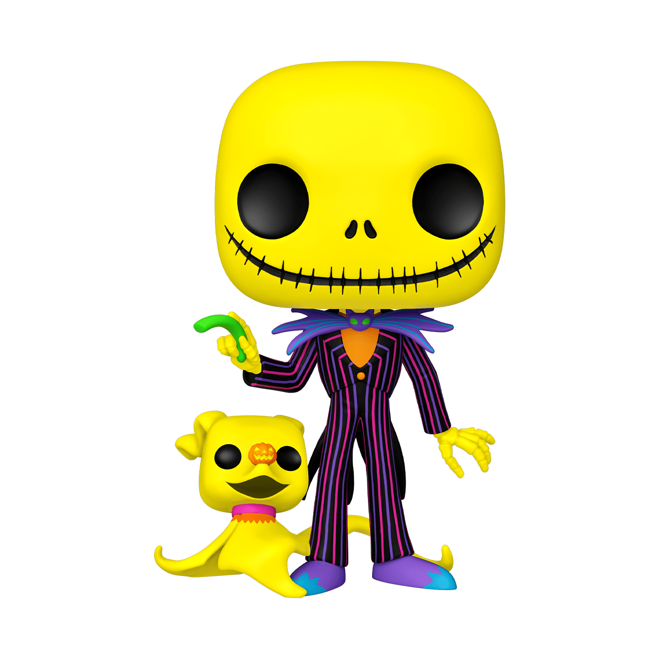 Funko Pop Disney Jack Skellington Con Zero Black Light 809 El Extraño Mundo De Jack 10"