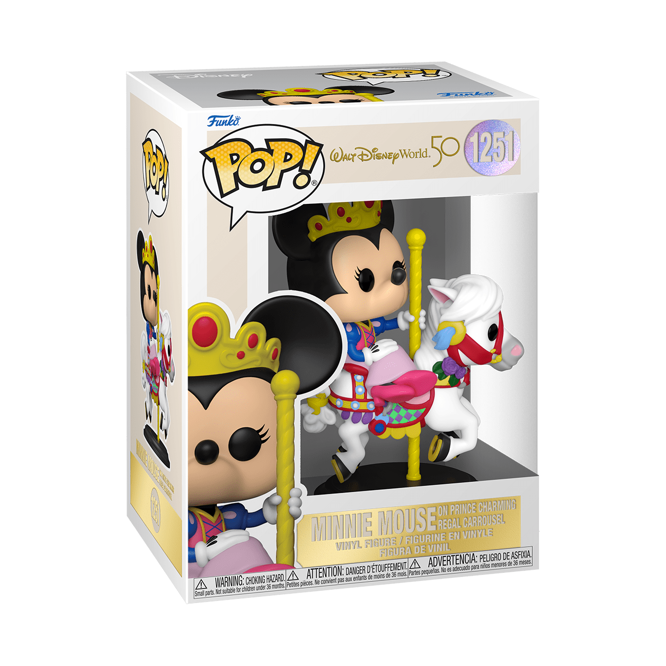 Funko Pop Minnie Mouse En Carrusel 1251 Walt Disney World 50 Aniversario