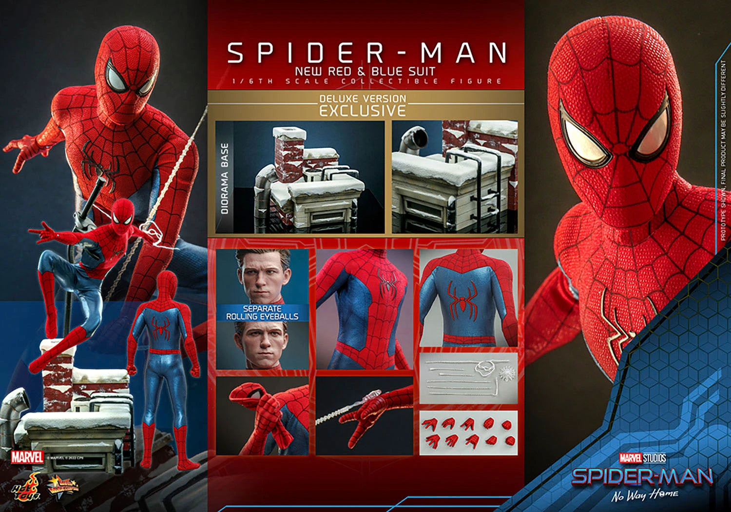 Hot Toys Marvel Spider Man New Red And Blue Suit Deluxe Version